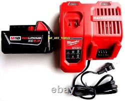 (1) GENUINE M18 Milwaukee 48-11-1850 5.0 AH Battery, 1 48-59-1808 RAPID Charger