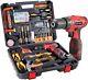 112 Piece Power Tool Combo Kits With 21v Cordless Drill Professional Household