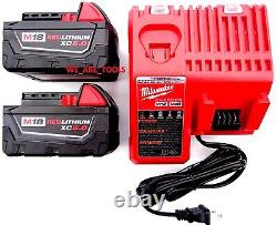 (2) M18 Milwaukee 5.0 AH Batteries 48-11-1850, (1) Charger 18V 18 Volt