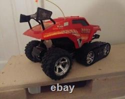 2 New Bright TREAD ZONE Red/Grey RC Trucks withRemote Battery Charger FULLY TESTED
