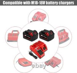 2 PACK 9AH for Milwaukee 18V XC8.0 High Capacity Battery and Charger Combo