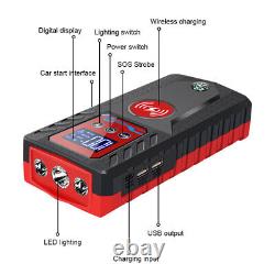 229800mAh Car Jump Starter Power Bank Battery Charger Phone Wireless Charging