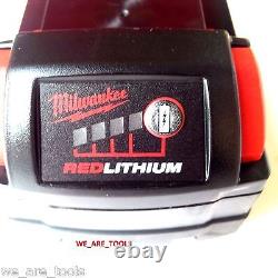 (3) New 18V Milwaukee 48-11-1850 5.0 AH Batteries, (1) Charger, M18 18 Volt Red