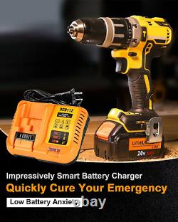 Aoasur DCB112 Battery Charger Replacement for Dewalt Compatible with 12V 20V Max