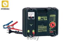 Battery Charger Black Automatic BK 5 12V-15A With Red Blue Clips Fast Charging