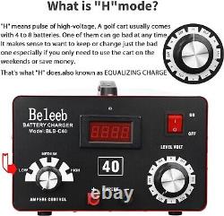 C40 Adjustable Battery Charger 12V 24V 36V 48V 60V 72V, Red, Black