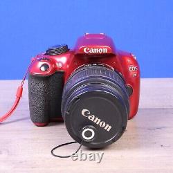 Canon EOS Rebel T5 18.0MP Digital SLR Camera Red EFS 18-55mm Charger/Battery