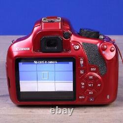 Canon EOS Rebel T5 18.0MP Digital SLR Camera Red EFS 18-55mm Charger/Battery