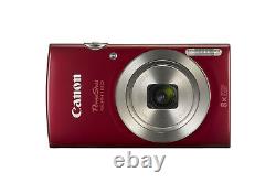 Canon PowerShot ELPH180 20MP Digital Camera Red With SD card, battery, charger