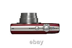 Canon PowerShot ELPH180 20MP Digital Camera Red With SD card, battery, charger