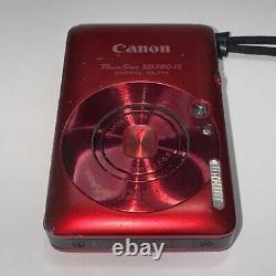 Canon PowerShot SD780 IS 12.1MP Digital Red ELPH Camera With Charger & Battery