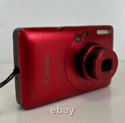 Canon PowerShot SD780 IS Digital Camera (red) with battery & charger WORKS