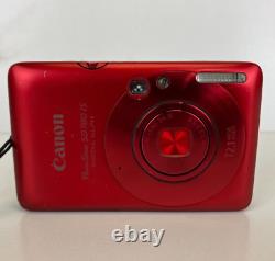 Canon PowerShot SD780 IS Digital Camera (red) with battery & charger WORKS