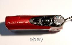 Canon Powershot A2200 HD 14.1 MP Digital Camera Red With Battery & Charger TESTED