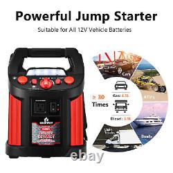 Costway Jump Starter Air Compressor Power Bank Charger with LED Light & DC Outlet