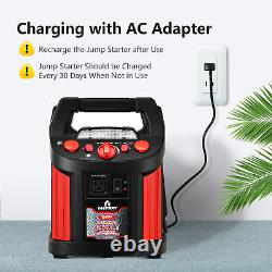 Costway Jump Starter Air Compressor Power Bank Charger with LED Light & DC Outlet