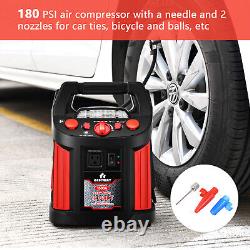 Costway Jump Starter Air Compressor Power Bank Charger with LED Light & DC Outlet