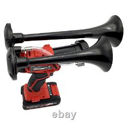 Einhell 18V Drill Train Horn Dual Black Air Trumpets INCLUDES Battery +Charger