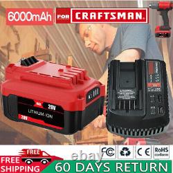 For Craftsman V20 20 Volt MAX Li-ion Battery / Charger CMCB204 CMCB202 CMCB201