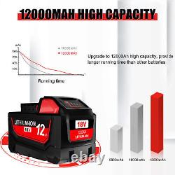 For Milwaukee M18 Lithium XC Extended Capacity Battery 48-11-1860 Charger 12.0AH