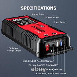 GOOLOO 4000A Car Jump Starter 100W Fast Charger 12V Battery Portable Jump Box US