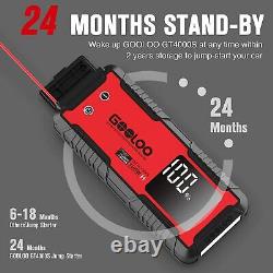 GOOLOO 4000A Car Jump Starter 12V Lithium Battery Charger Portable Jump Pack