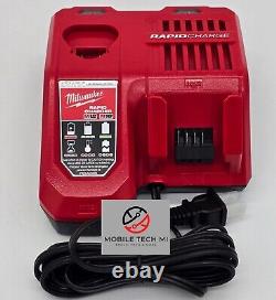 Genuine Milwaukee M18 2 Pack XC8.0 HIGH OUTPUT 8.0 Ah Battery with Rapid Charger