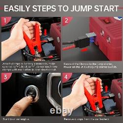 JF. EGWO Universal Jump Starter Booster Air Compressor Battery Charger 3000A RED