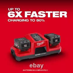 M18 18V Li-Ion Dual Bay Super Battery Charger with 6.0Ah Battery Pack (2-Pack)