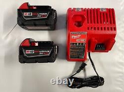 Milwaukee 2 pack M18 XC 5 amp 18V Battery 48-11-1850 NEW 48-11-1852 W Charger