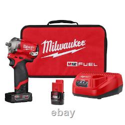 Milwaukee 2554-22 M12 FUEL 12-Volt Stubby 3/8 in. Impact Wrench Kit