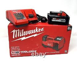 Milwaukee 2848-20 M18 18V Compact Tire Inflator + 6.0 H. O. Battery & Charger Kit