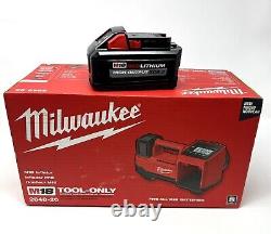 Milwaukee 2848-20 M18 18V Compact Tire Inflator + 6.0 H. O. Battery & Charger Kit