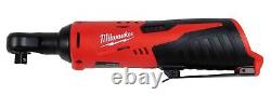 Milwaukee 3/8 Ratchet Kit 2457-21 12V Cordless Includes Battery Charger Kit