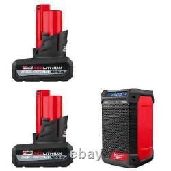 Milwaukee 48-11-2450 M12 XC5.0 Battery-2Pk with FREE 2951-20 M12T Radio + Charger