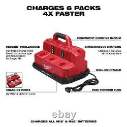 Milwaukee 48-59-1807 M12/M18 12/18V 6-Port Rapid Charge Station