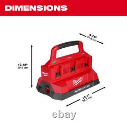 Milwaukee 48-59-1809 M18 PACKOUT 18V Six Bay Rapid Charger with REDLINK