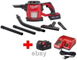 Milwaukee Cordless Compact Vacuum Dust Wood Metal M18 18-Volt Battery Charger