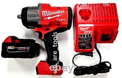 Milwaukee FUEL 2967-20 M18 1/2 Impact Wrench, 1 5.0 Battery, Charger 1,600 lbs