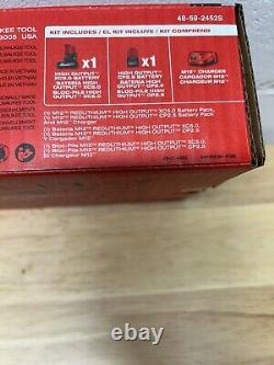 Milwaukee M12 HIGH OUTPUT XC5.0 CP2.5 Ah Battery Starter Kit Charger 48-59-2452S