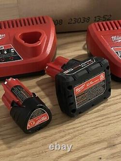 Milwaukee M12 RedLithium 4.0Ah AND 1.5Ah Battery Kit With Two Chargers