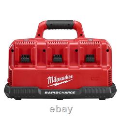 Milwaukee Rapid Battery Charger 6 Port Jobsite 4X Faster Cordless Multi Voltage