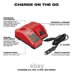 Milwaukee Vehicle Car Battery Charger Lithium-ion Multi Voltage 12V Dc Outlet