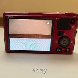 Nikon Coolpix S9500 Digital Camera Red with Battery + Charger TESTED / WORKS