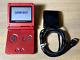 Nintendo Gameboy Advance Sp Ags-001 (red) With Fresh Battery + Charger No Game