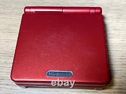 Nintendo Gameboy Advance SP AGS-001 (Red) with Fresh Battery + Charger NO GAME