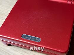 Nintendo Gameboy Advance SP AGS-001 (Red) with Fresh Battery + Charger NO GAME