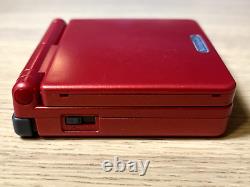 Nintendo Gameboy Advance SP AGS-001 (Red) with Fresh Battery + Charger NO GAME