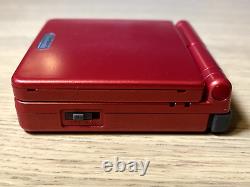 Nintendo Gameboy Advance SP AGS-001 (Red) with Fresh Battery + Charger NO GAME