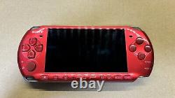 PSP-3000 SONY PSP Playstation Console Only+ Battery/Charger Used Red